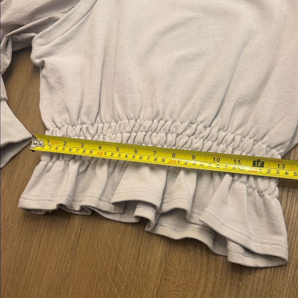 Maje Light Beige Gathered Sleeve Blouse - Picture 3 of 3